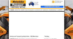 Desktop Screenshot of motorbiketransport.com.au
